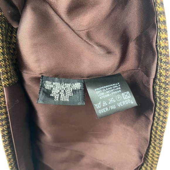 Vintage Liz Claiborne Blazer 100% Wool Green Houndstooth 12 - Picture 9 of 9